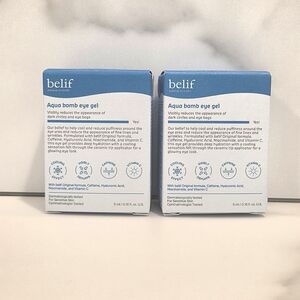 Belif Aqua Bomb Eye Gel w/ Caffeine, Hyaluronic Acid & Niacinamide 5ml Each × 2